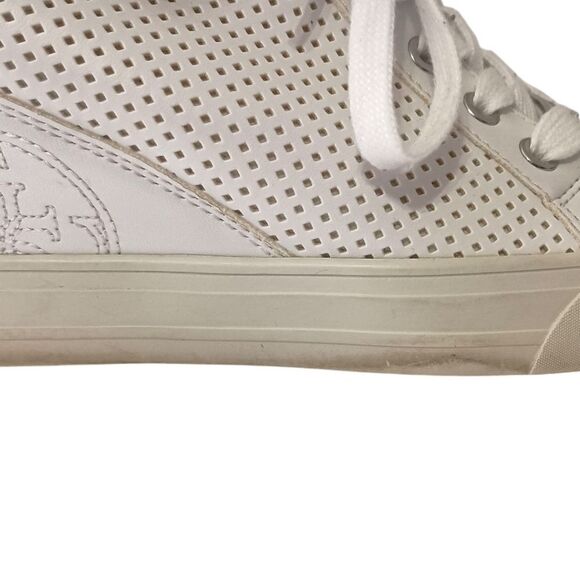 Guess Wedge High Top Sneaker 7.5 Womens Y2K White‎ Leather Streetwear Hip Hop - Picture 5 of 16